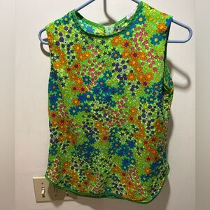 Great Vintage 60s Flower Power Top Small